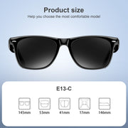 Bluetooth Glasses Men , Sunglasses Voice Control Open Ear Listen to Music Calls