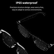 Bluetooth Glasses Men , Sunglasses Voice Control Open Ear Listen to Music Calls