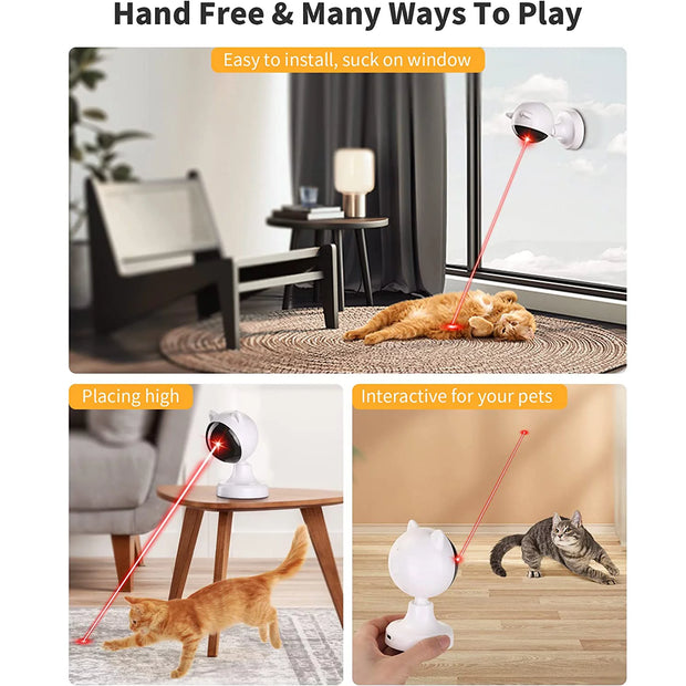 Automatic Cat Laser Toys, Interactive Laser Cat Toys for Indoor Cats/Kitty/Dogs, Cat Laser Toy 