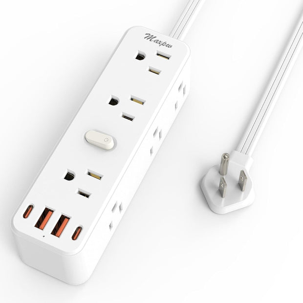 Surge Protector Power Strip with 9 Outlet Extender and 4 USB Ports (2 USB-C)..