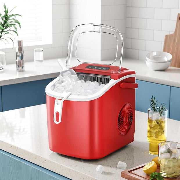 26Lbs/24H Ice Makers Countertop with Self-Cleaning 9 Ice Cubes Ready in 6 Mins