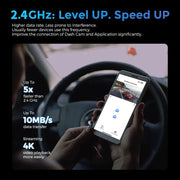  Dual 4K Dash Cam Built-In GPS Wifi Night Vision Front Rear and inside Car Camera