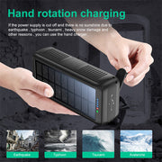 Portable External Solar Power Bank 4 USB Battery Charger for Phone with LED